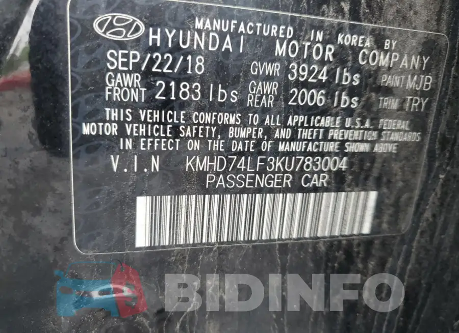 KMHD74LF3KU783004 Photo# 13