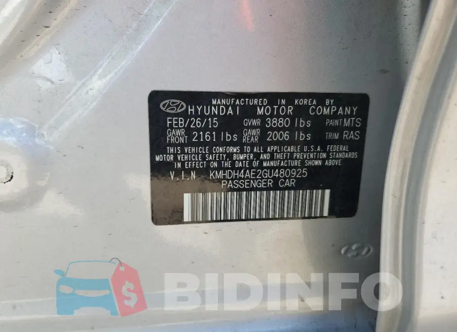 KMHDH4AE2GU480925 Photo# 12