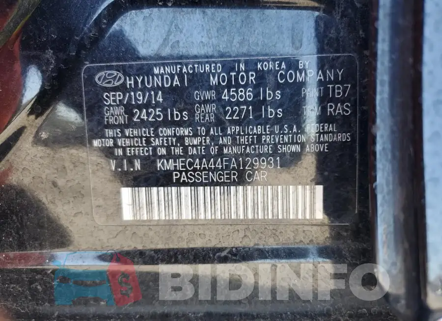 KMHEC4A44FA129931 Photo# 12