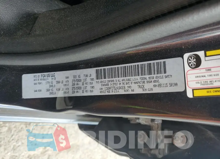 1C6SRFDT5LN164316 Photo# 13
