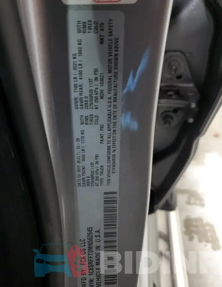 1C6SRFFT0MN562645 Photo# 13