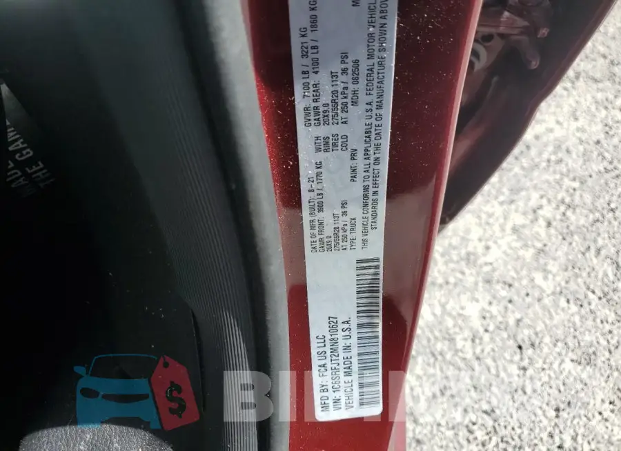 1C6SRFJT2MN810627 Photo# 12