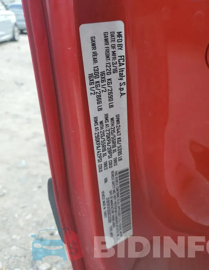 ZFBERFAT0G6C55901 Photo# 13