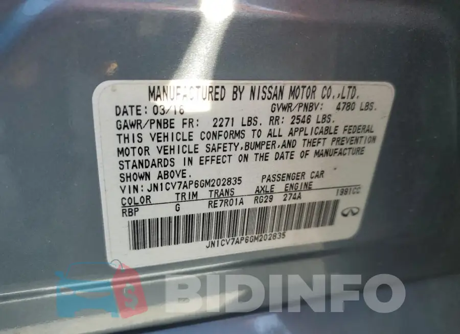 JN1CV7AP6GM202835 Photo# 12