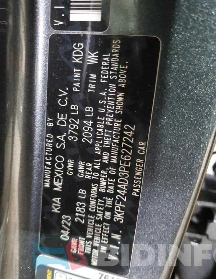 3KPF24AD3PE627242 Photo# 12