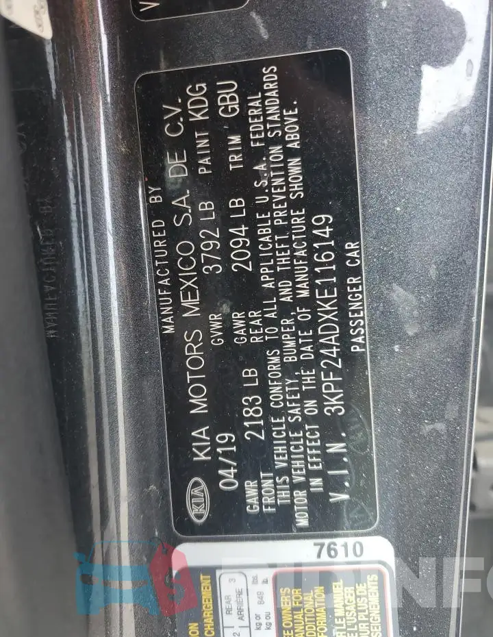 3KPF24ADXKE116149 Photo# 12