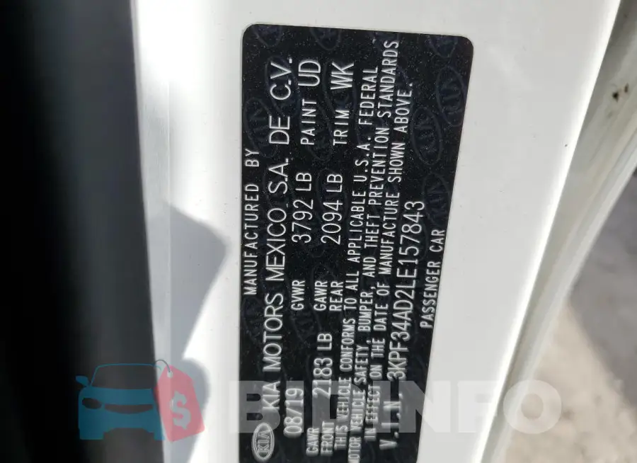 3KPF34AD2LE157843 Photo# 12