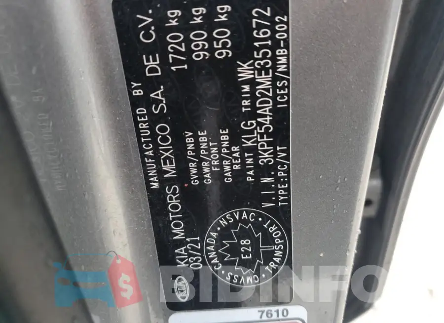 3KPF54AD2ME351672 Photo# 12