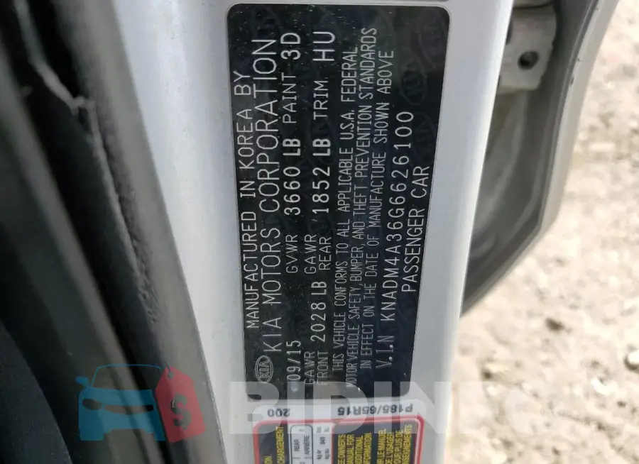 KNADM4A36G6626100 Photo# 12