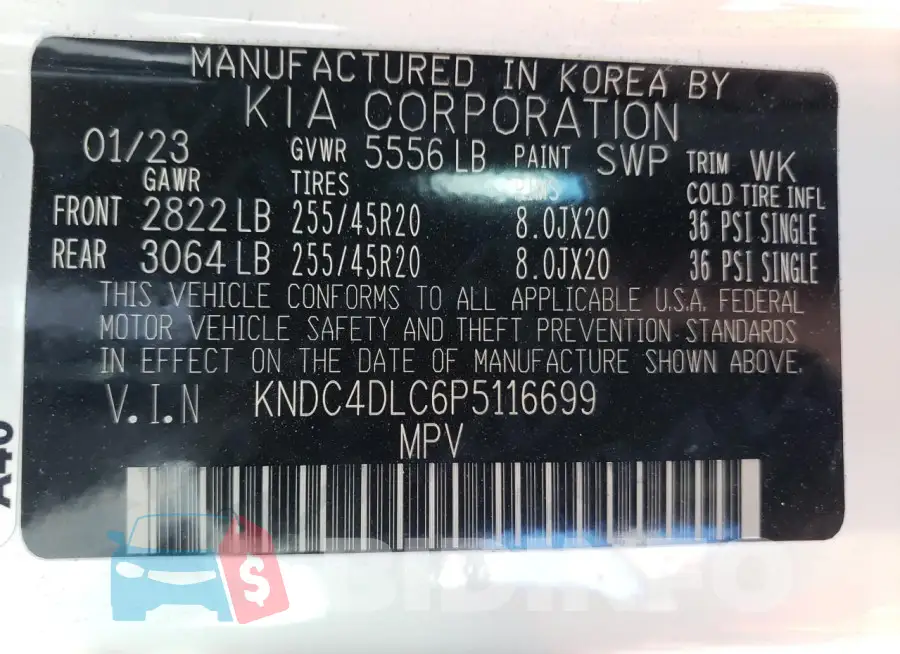 KNDC4DLC6P5116699 Photo# 13