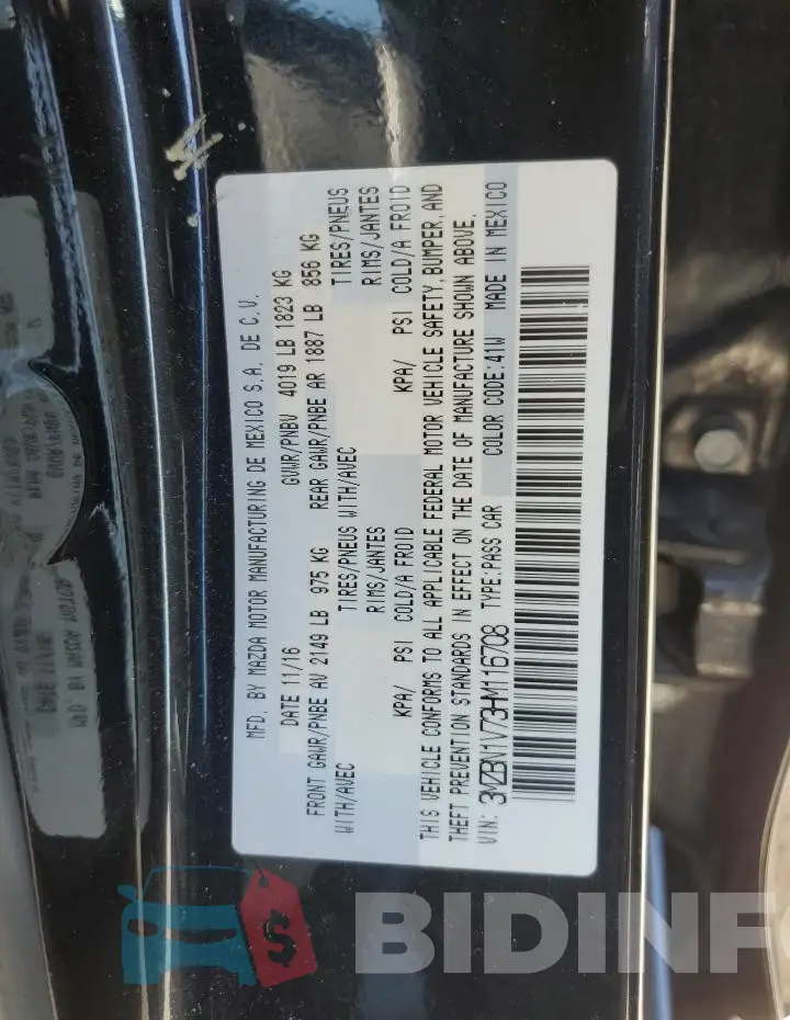 3MZBN1V73HM116708 Photo# 12