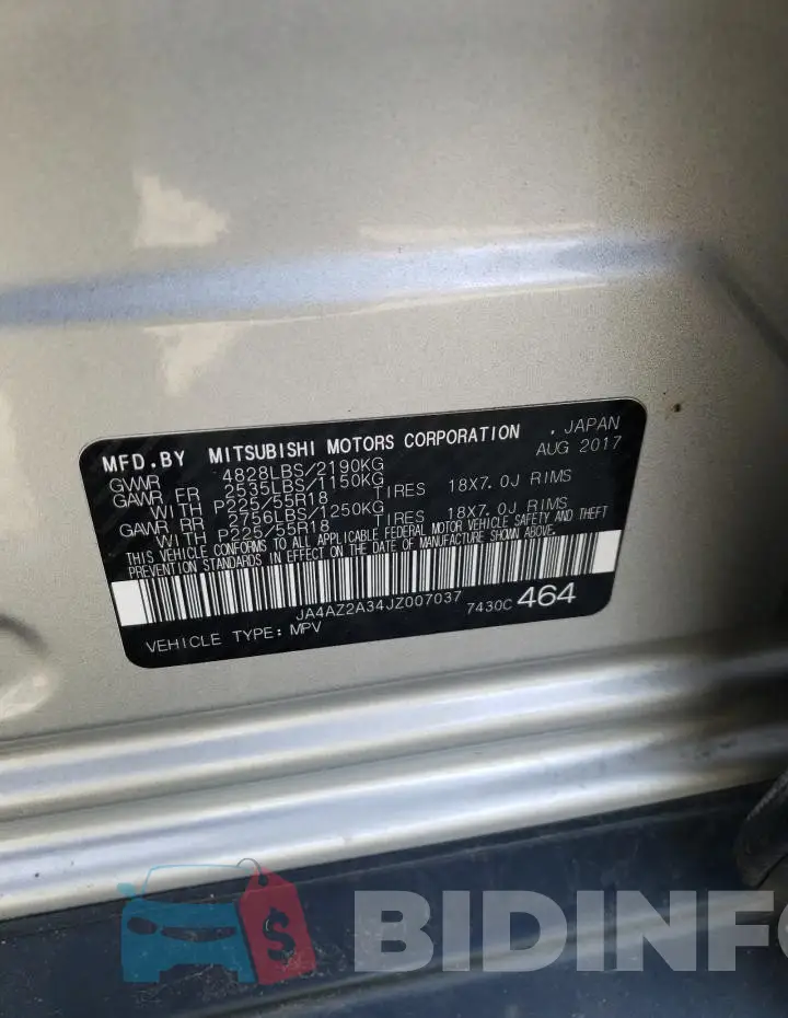 JA4AZ2A34JZ007037 Photo# 13