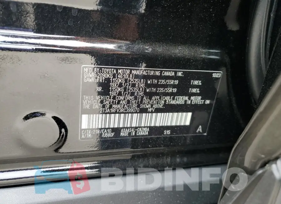 2T3A1RFV3RC399070 Photo# 13