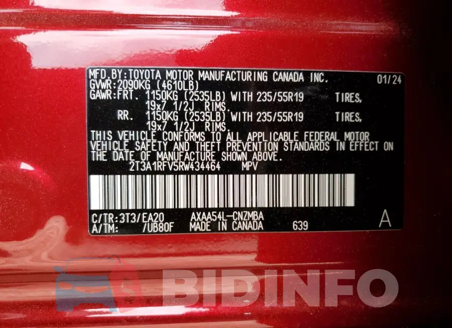 2T3A1RFV5RW434464 Photo# 13