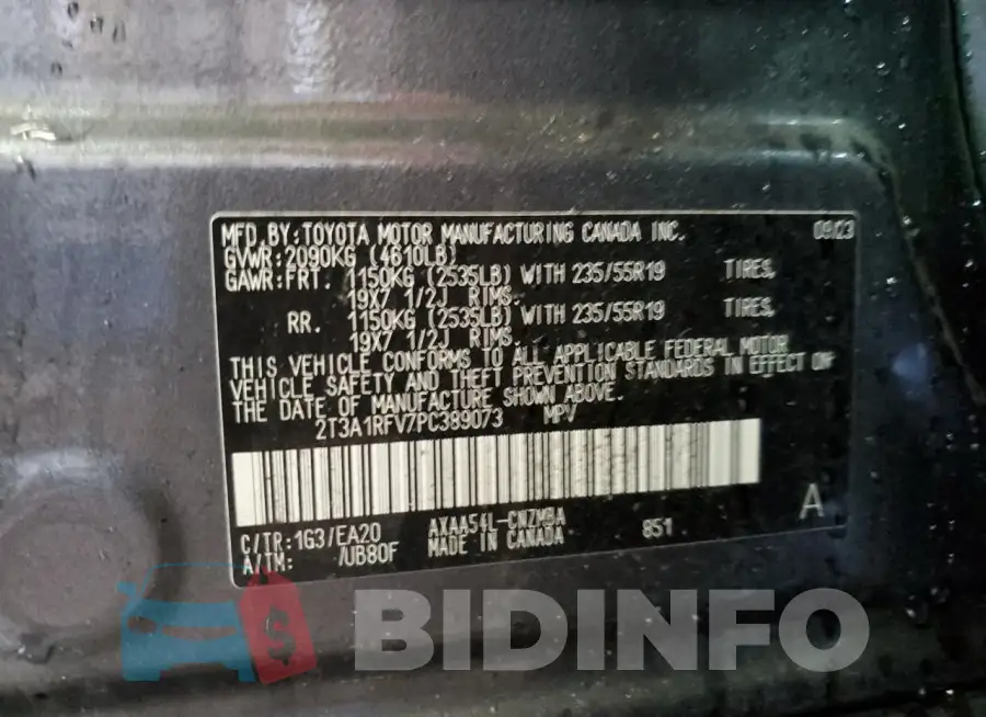 2T3A1RFV7PC389073 Photo# 13