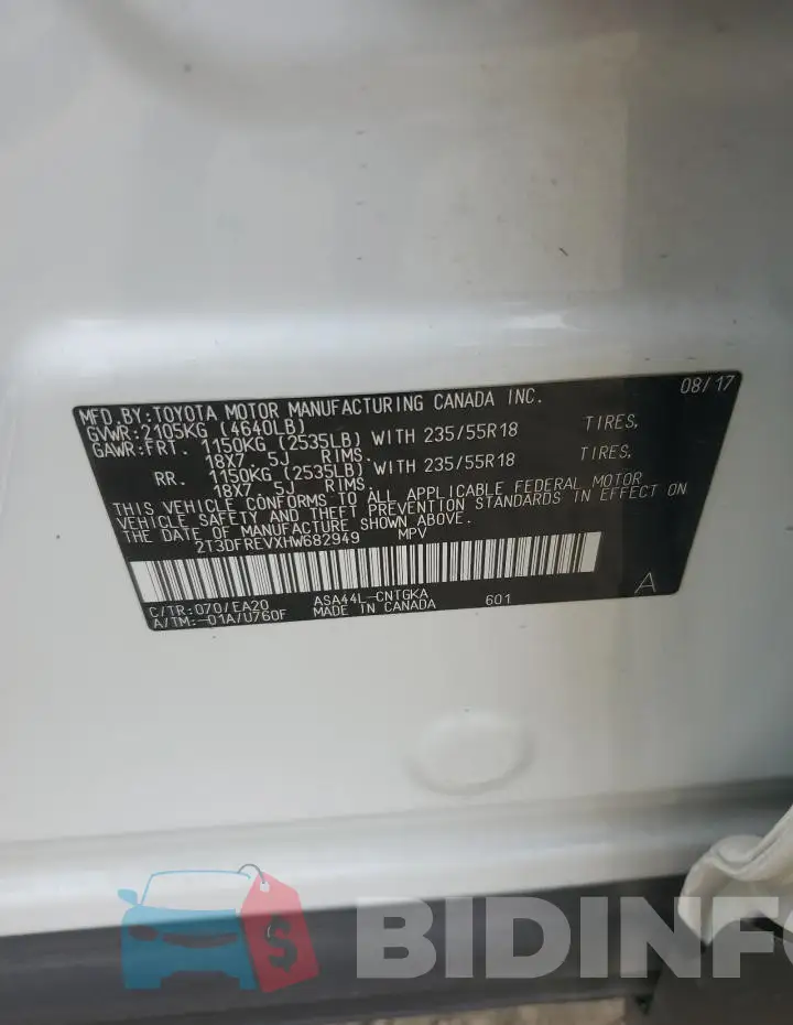 2T3DFREVXHW682949 Photo# 12