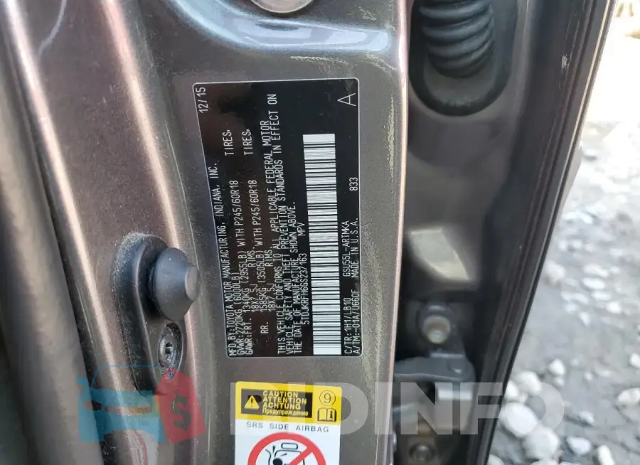 5TDJKRFH6GS237163 Photo# 14