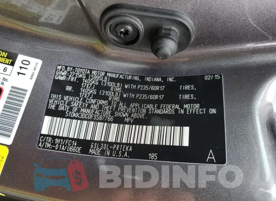 5TDKK3DC0FS587766 Photo# 14