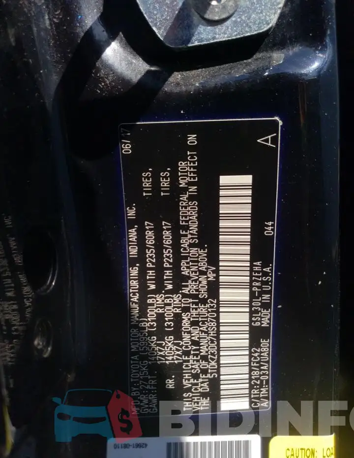 5TDKZ3DC7HS870132 Photo# 13