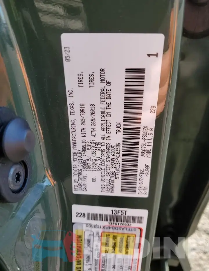 5TFLA5DB4PX103586 Photo# 12