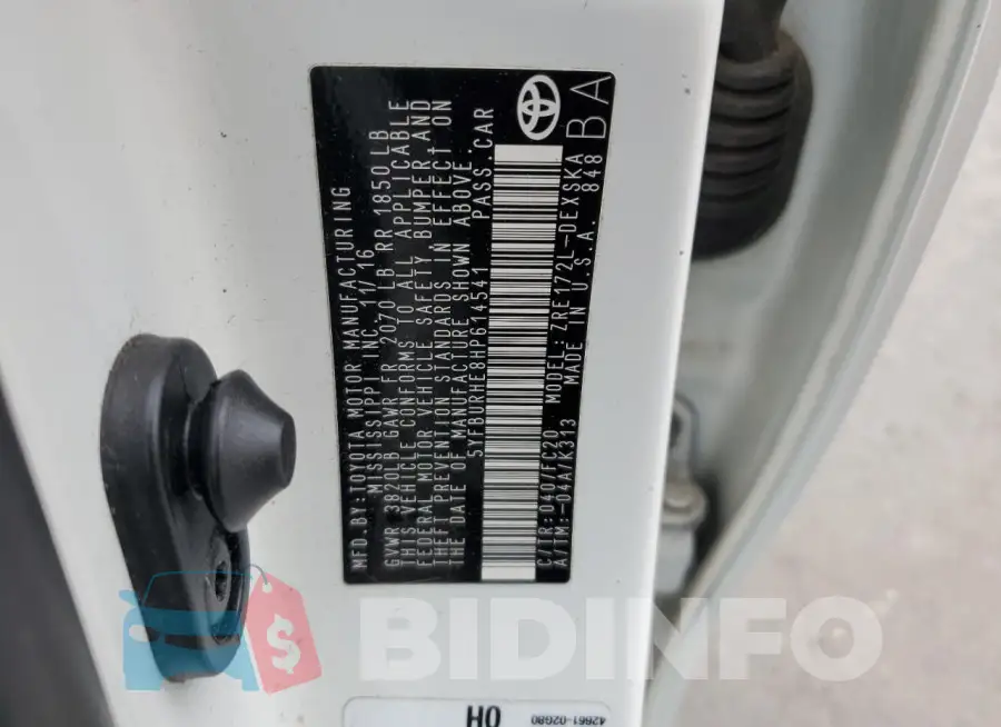 5YFBURHE8HP614541 Photo# 13