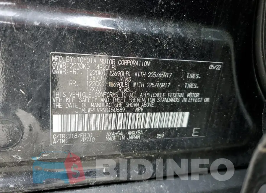 JTMLWRFV9ND150689 Photo# 12