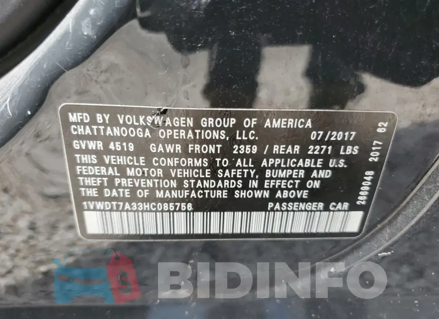1VWDT7A33HC085756 Photo# 12