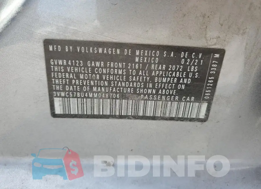 3VWC57BU4MM048706 Photo# 12