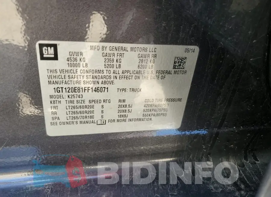1GT120E81FF146071 Photo# 12