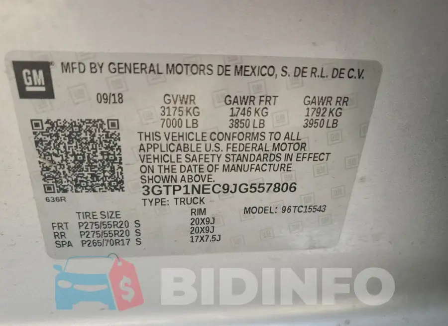3GTP1NEC9JG557806 Photo# 12