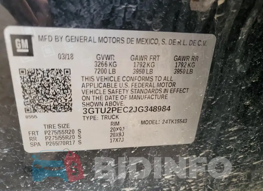 3GTU2PEC2JG348984 Photo# 12
