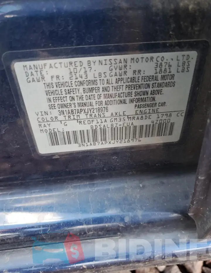 3N1AB7APXJY218976 Photo# 12