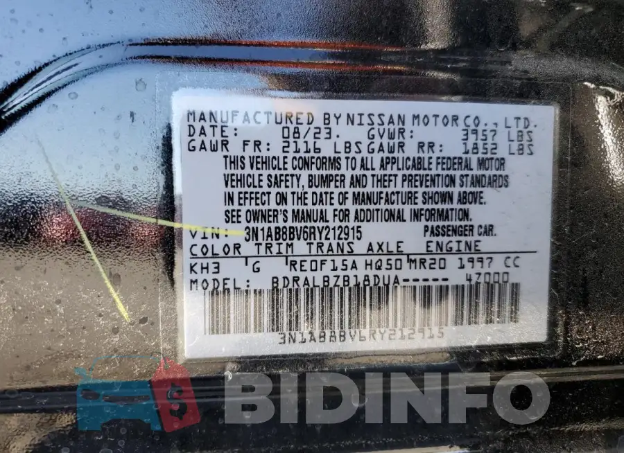 3N1AB8BV6RY212915 Photo# 12