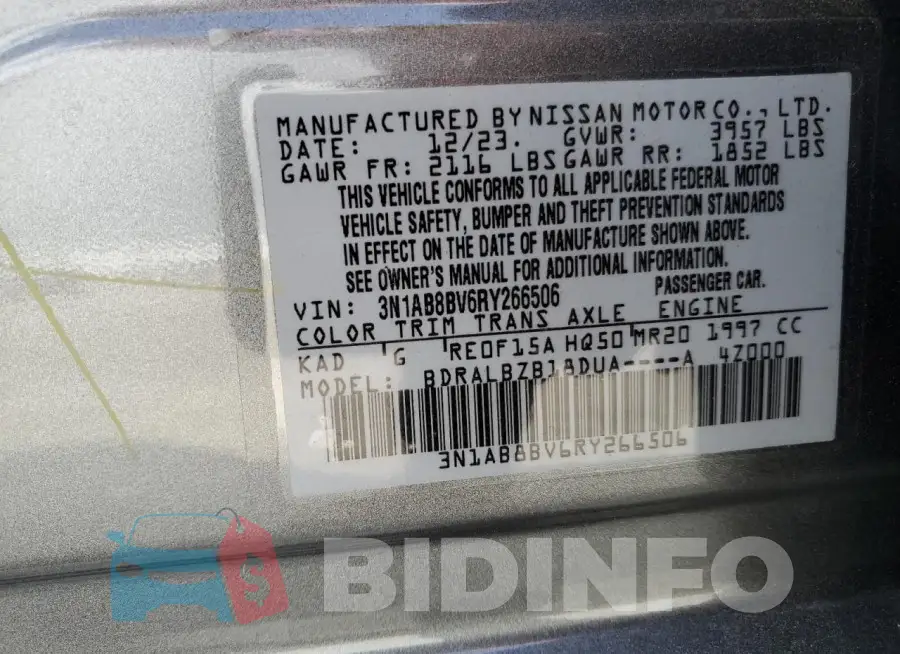 3N1AB8BV6RY266506 Photo# 12
