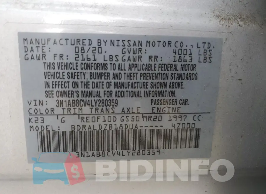 3N1AB8CV4LY280359 Photo# 12