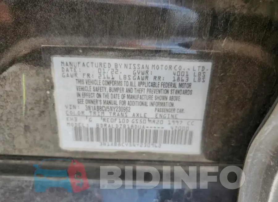 3N1AB8CV5NY230962 Photo# 12