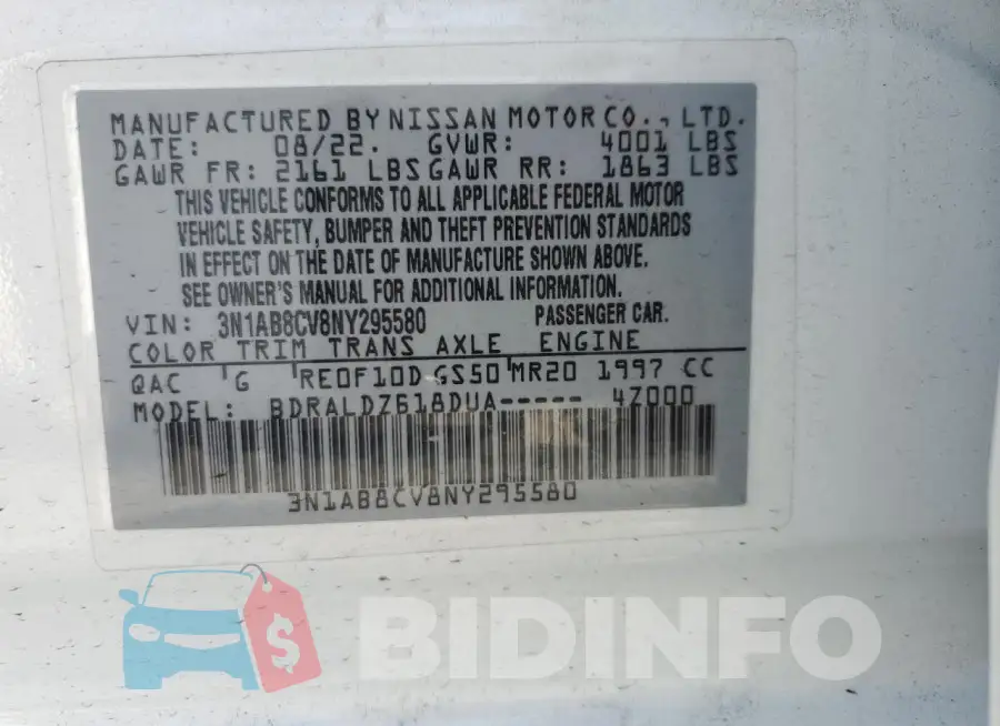 3N1AB8CV8NY295580 Photo# 12