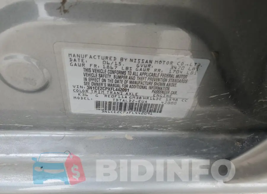 3N1CE2CPXFL442091 Photo# 12