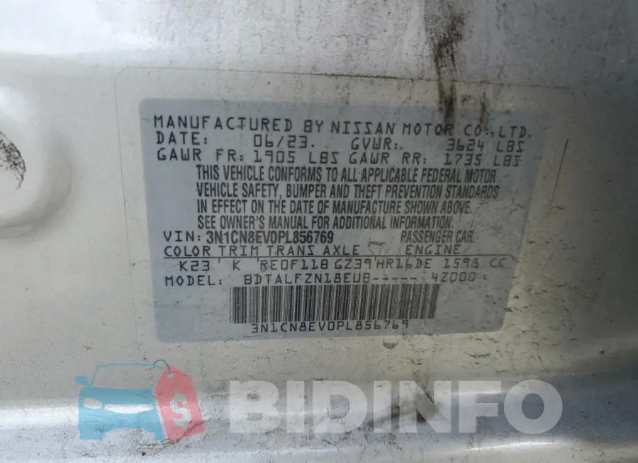 3N1CN8EV0PL856769 Photo# 13