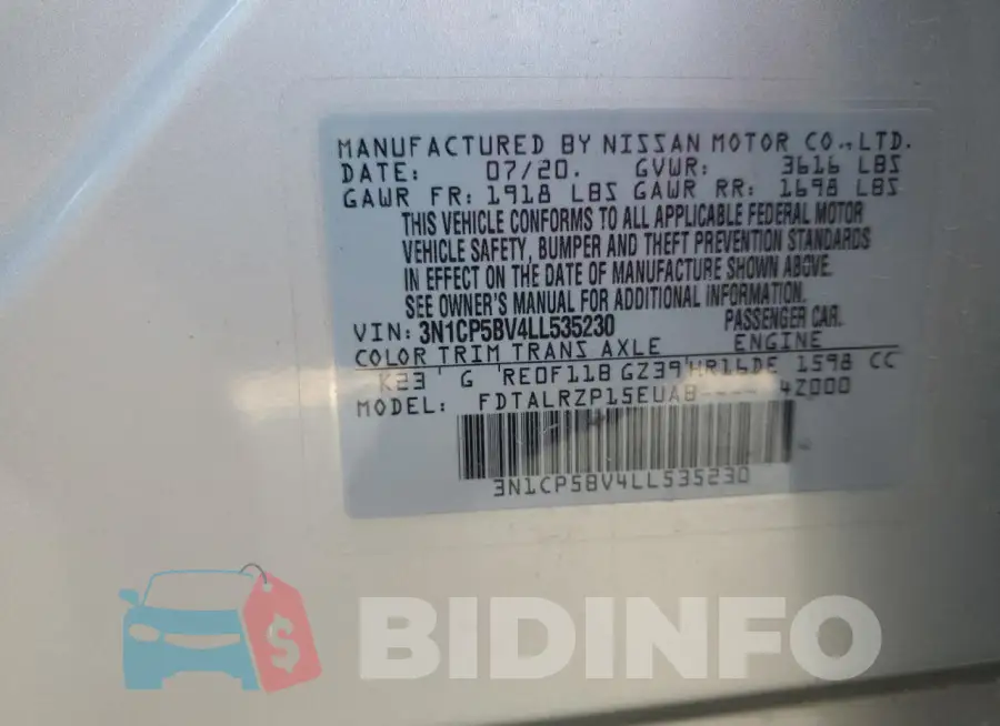 3N1CP5BV4LL535230 Photo# 13