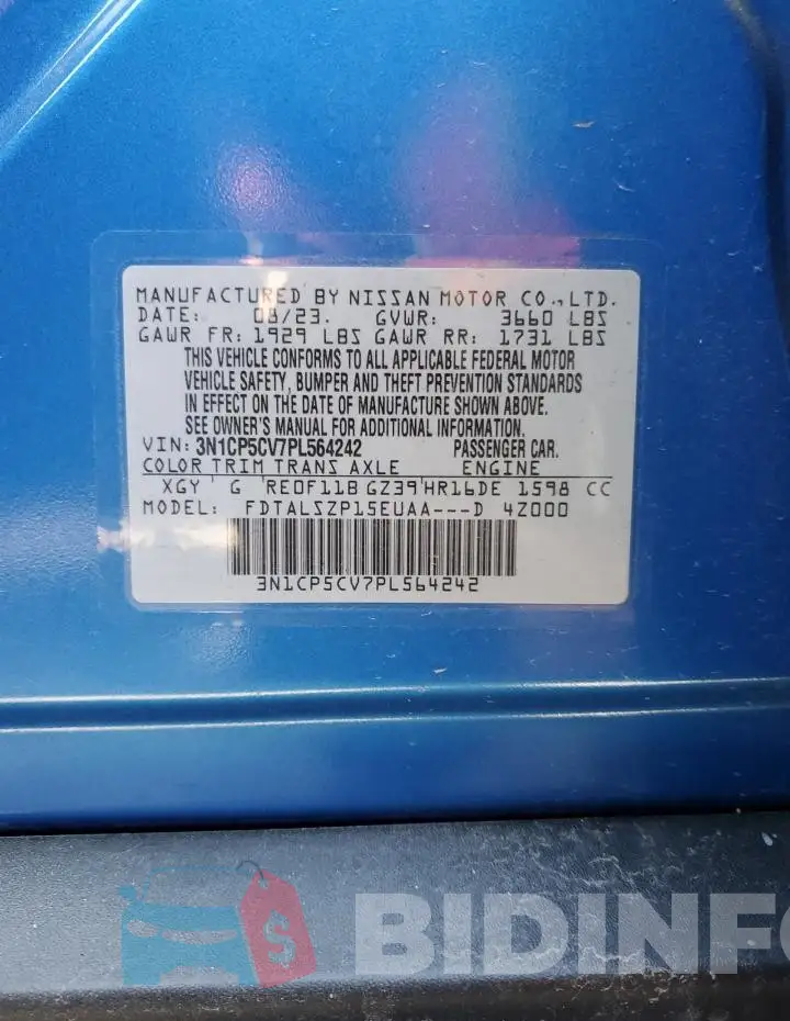 3N1CP5CV7PL564242 Photo# 12