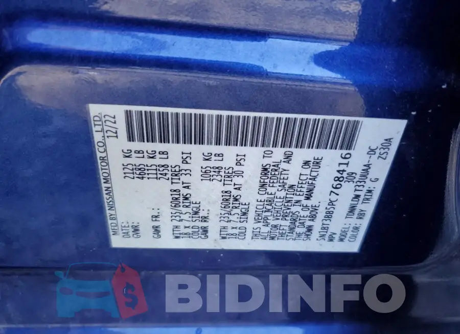 5N1BT3BB5PC768416 Photo# 13