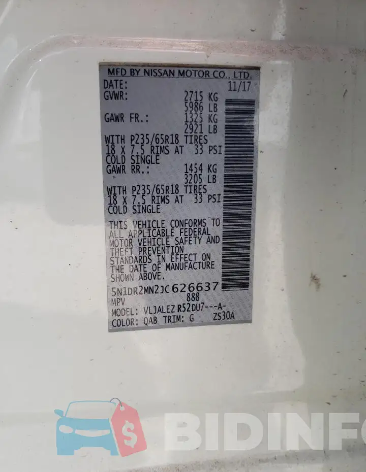 5N1DR2MN2JC626637 Photo# 13