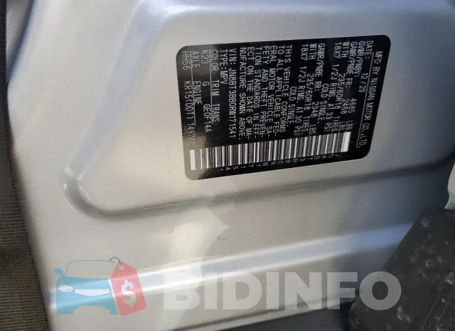 JN8BT3BB0RW171541 Photo# 13