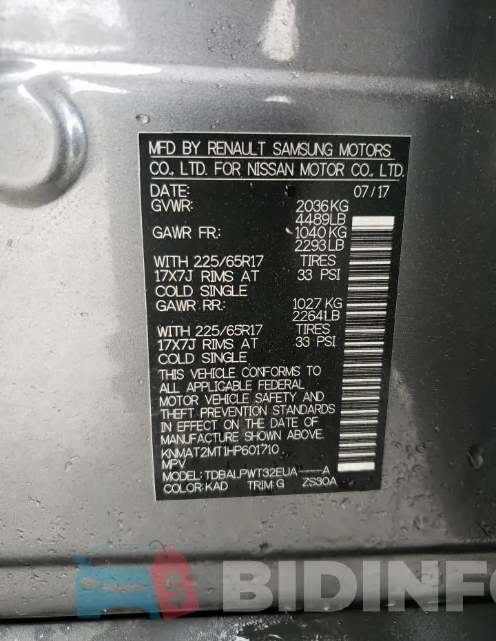 KNMAT2MT1HP601710 Photo# 13
