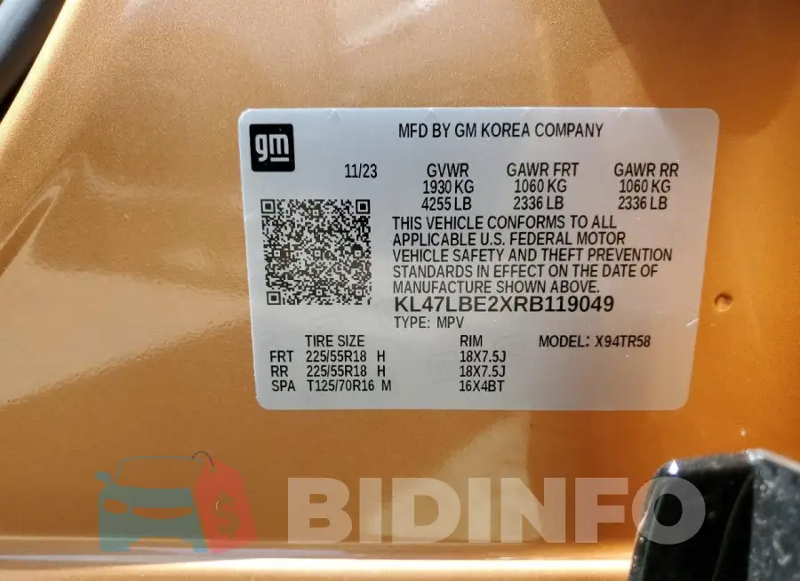 KL47LBE2XRB119049 Photo# 13
