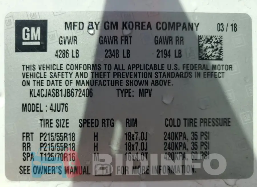 KL4CJASB1JB672406 Photo# 12