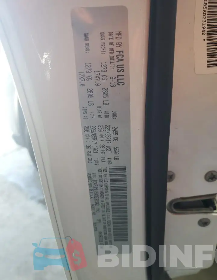 1C4PJMLB5KD231942 Photo# 13