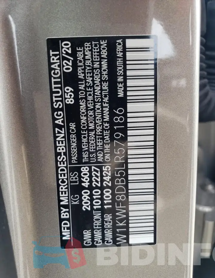 W1KWF8DB5LR579186 Photo# 12