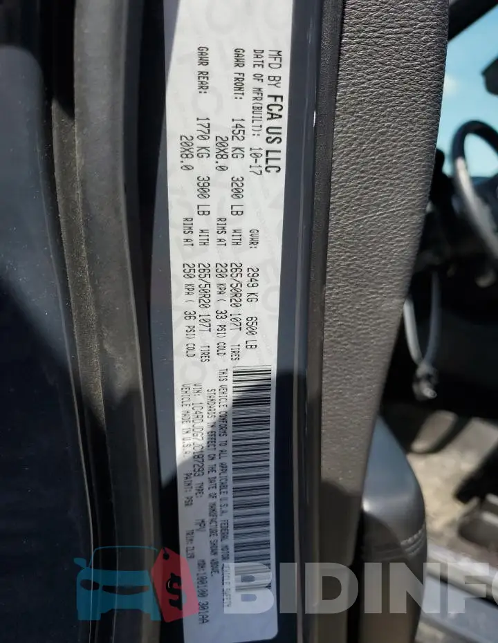 1C4RDJDG7JC187293 Photo# 12